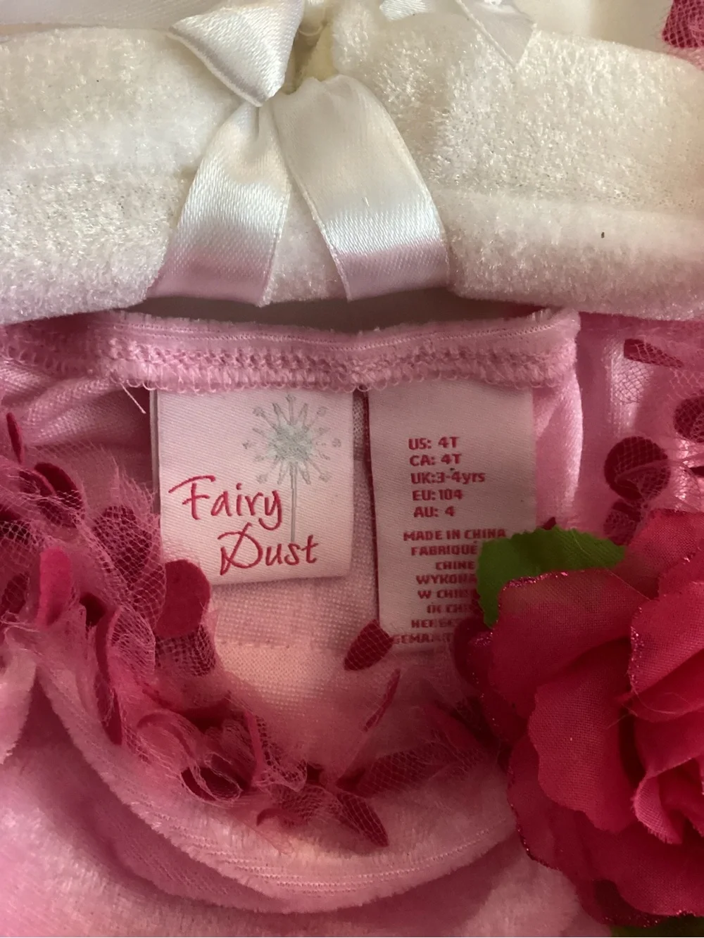 Pink Floral Tutu Dance Costume with Rose Accents